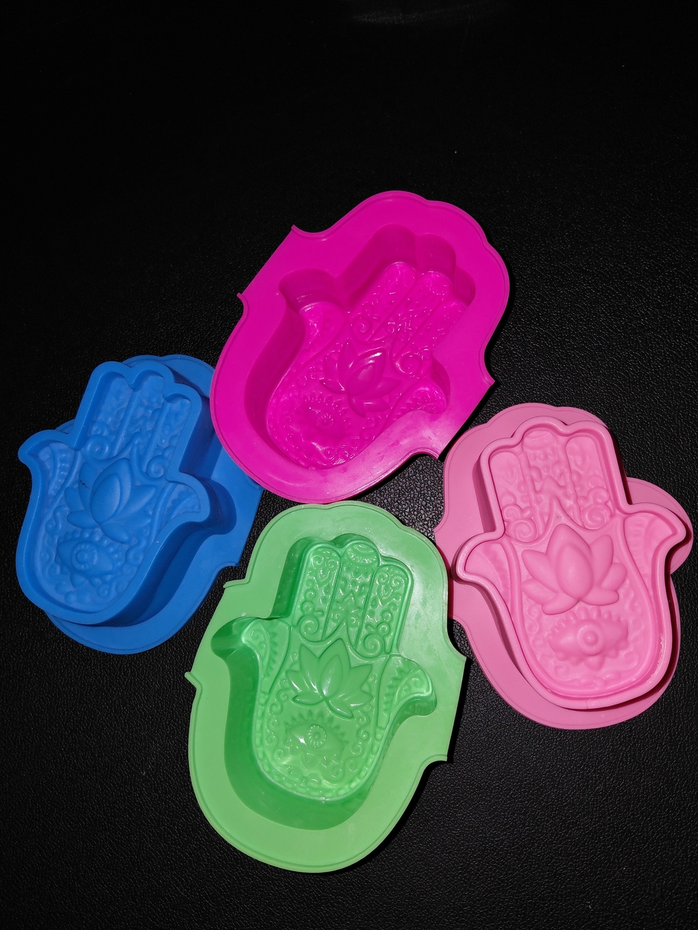 Colorful Hamsa Silicone Molds - Set of 4